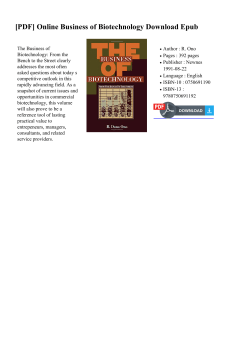 Online Business of Biotechnology