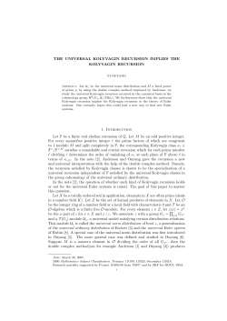 THE UNIVERSAL KOLYVAGIN RECURSION IMPLIES THE