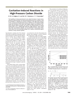 Cavitation-Induced Reactions in High
