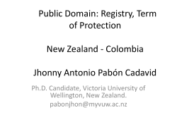 *Public Domain: Registry, Term of Protection New Zealand