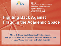 Fighting Back Against Fraud in the Academic Space