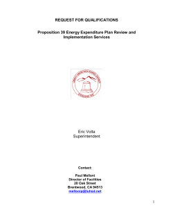 Prop 39 Energy Expenditure Plan Review and Implementation