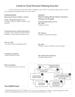 Guide to Good Decision Making Exercise1