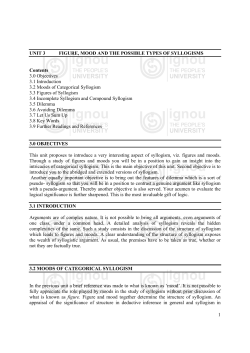 1 UNIT 3 FIGURE, MOOD AND THE POSSIBLE TYPES OF