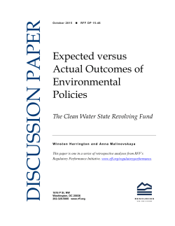 Expected versus Actual Outcomes of Environmental Policies: The