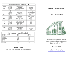 mark your calendars - Fairview Presbyterian Church