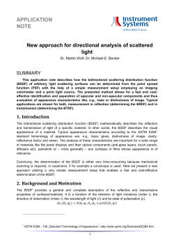 APPLICATION NOTE New approach for directional analysis of