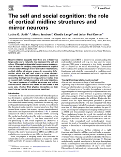 The self and social cognition: the role of cortical