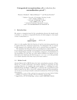 Categorical reconstruction of a reduction free normalization proof V