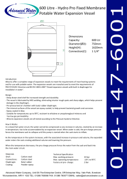 Hydro Pro Fixed Membrane Potable Water Expansion Vessel