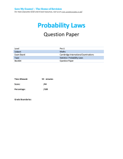 Probability Laws