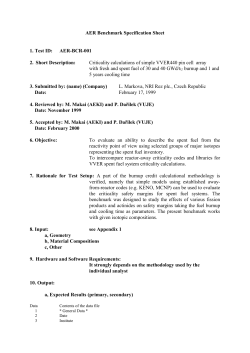 8th AER SYMPOSIUM on VVER Reactor Physics