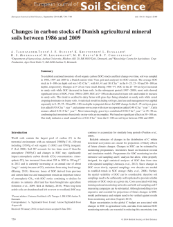 Changes in carbon stocks of Danish agricultural