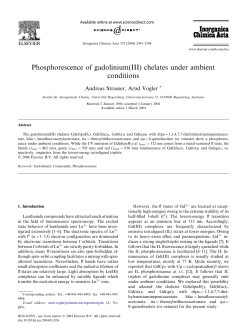 Phosphorescence of gadolinium(III) chelates under ambient conditions