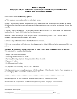Mission Project First: Choose one of the following options: A. Visit or