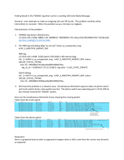 Finding Nocall in the TMSNCC log