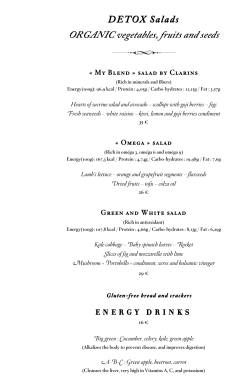 DETOX Salads ORGANIC Vegetables, Fruits And Seeds