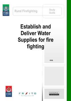 Establish and Deliver Water Supplies - Study