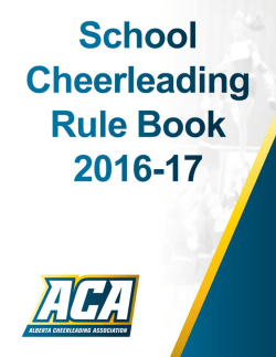Alberta Cheerleading Association School Cheer Rule Book 2016