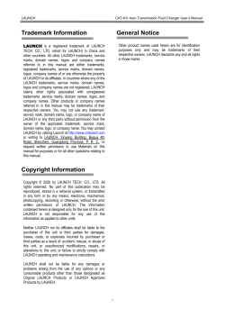 Trademark Information Copyright Information General Notice