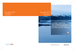 Alcohol, drug use and gambling among the inuit of nunavik