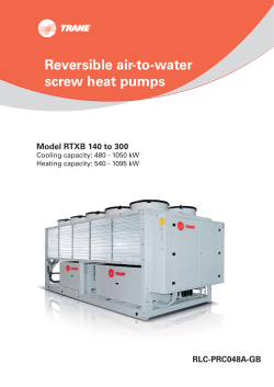 Reversible air-to-water screw heat pumps