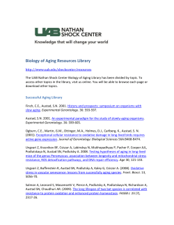 The UAB Nathan Shock Center Biology of Aging Library has been