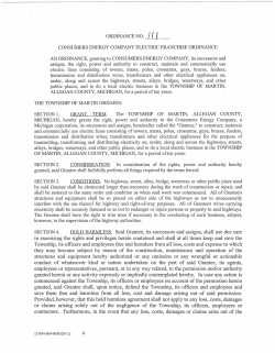 ORDINANCE NO. JlJ- CONSUMERS ENERGY