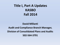 Title I Part A Updates PPT