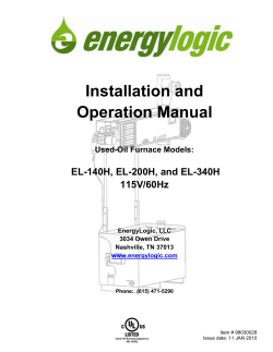 Installation and Operation Manual