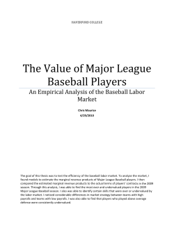 The Value of Major League Baseball Players