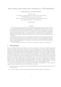 Does a given vector-matrix pair correspond to a PH distribution?