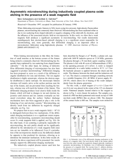 Asymmetric microtrenching during inductively coupled plasma oxide