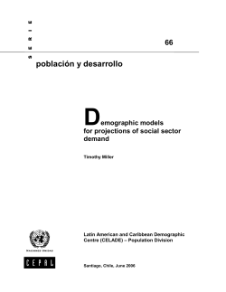 Demographic models for projections of social sector demand
