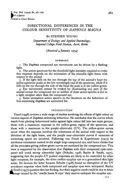 directional differences in the colour sensitivity of daphnia magna