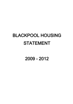 blackpool`s regeneration framework