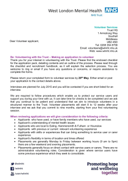 Primary Care Mental Health Service