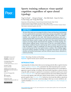 Sports training enhances visuo-spatial cognition regardless