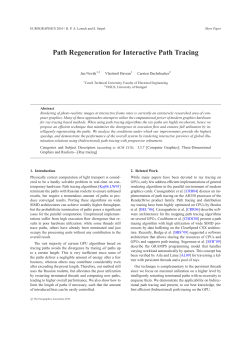 Path Regeneration for Interactive Path Tracing
