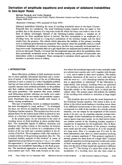 Derivation of amplitude equations and analysis of