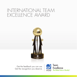 International Team Excellence Award