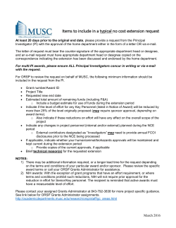 Application for a second no cost extension: