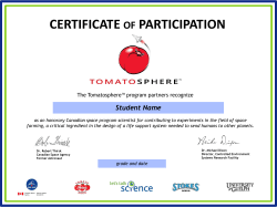 Tomatosphere / Tomatosph&egrave;re