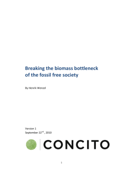 Breaking the biomass bottleneck of the fossil free society