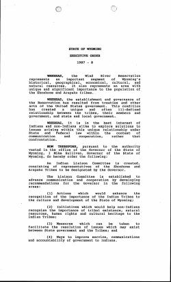 the Wind River Reservation represents an important segment of