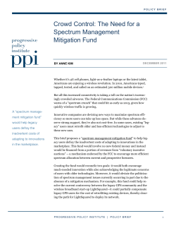 Crowd Control: The Need for a Spectrum Management Mitigation Fund