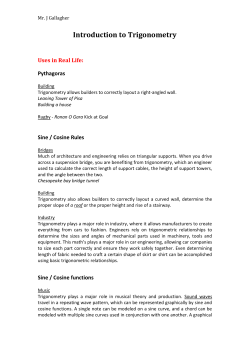 Introduction to Trigonometry Uses in Real Life