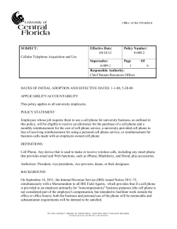 4-009.2 Cellular Telephone Acquisition and Use