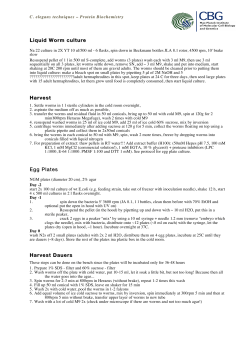 C. elegans techniques