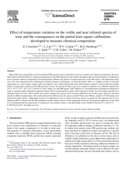 Effect of temperature variation on the visible and near infrared